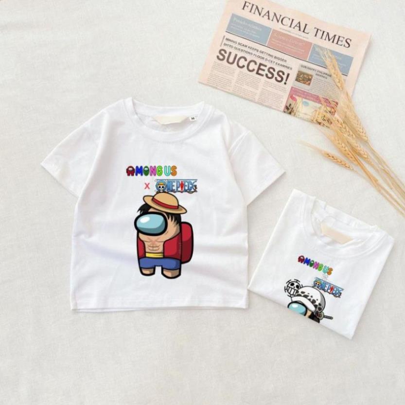 Áo Among us x One Piece vua hải tặc đủ size cho bé trai và bé gái !