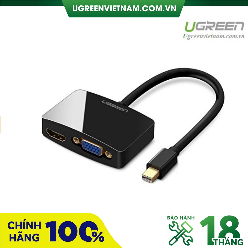 Cáp chuyển đổi Mini Displayport to HDMI / VGA chính hãng Ugreen 10439