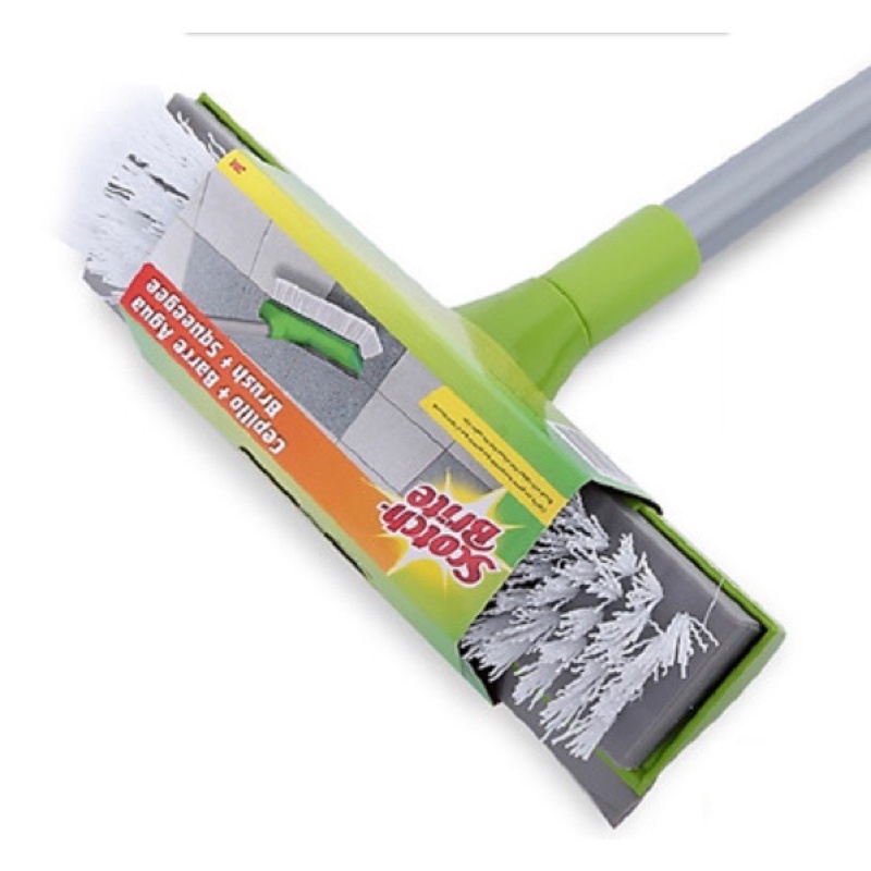 CÂY CHÀ SÀN VÀ GẠT NƯỚC Scotch Brite 3M ĐA NĂNG - SỢI NYLON BỀN CHẮC CAO CẤP, TAY CẦM THÉP KHÔNG GỈ, GỌN NHẸ