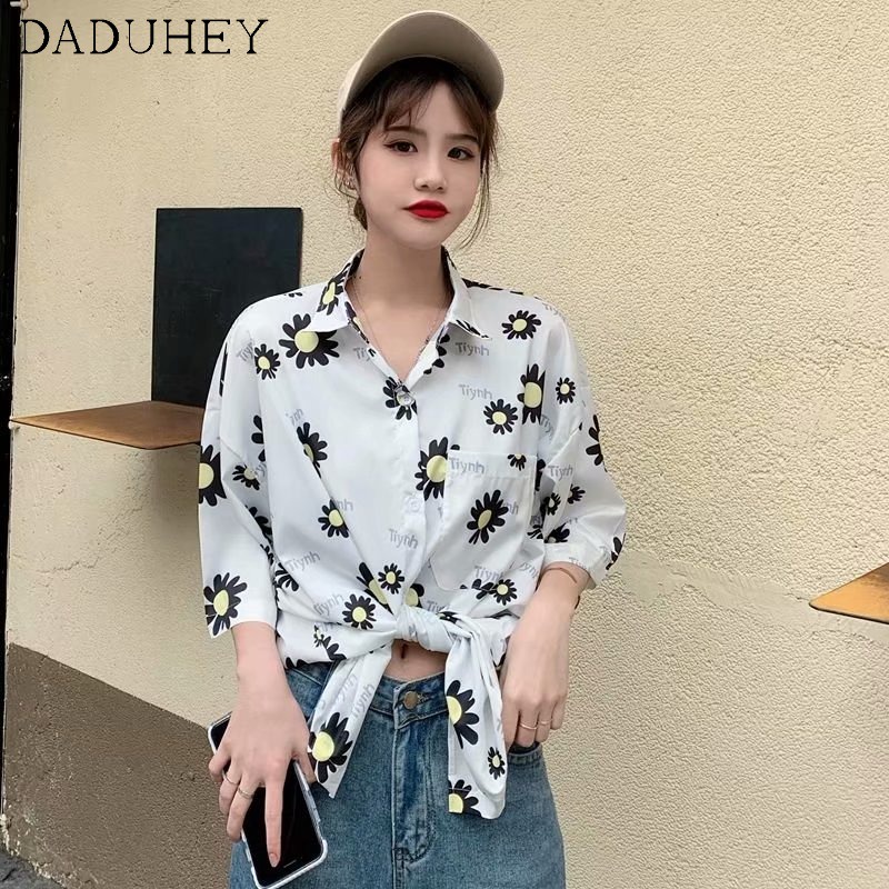 Áo sơ mi dáng rộng họa tiết hoa phong cách cổ điển sang trọng cho nữ