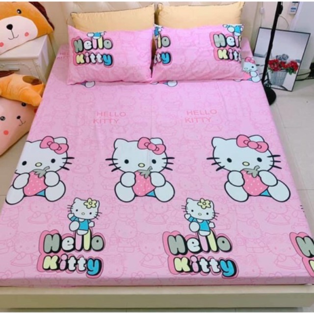 {THANH LÝ} SET GA CHUN 2 VỎ GỐI COTTON POLY NHẬP