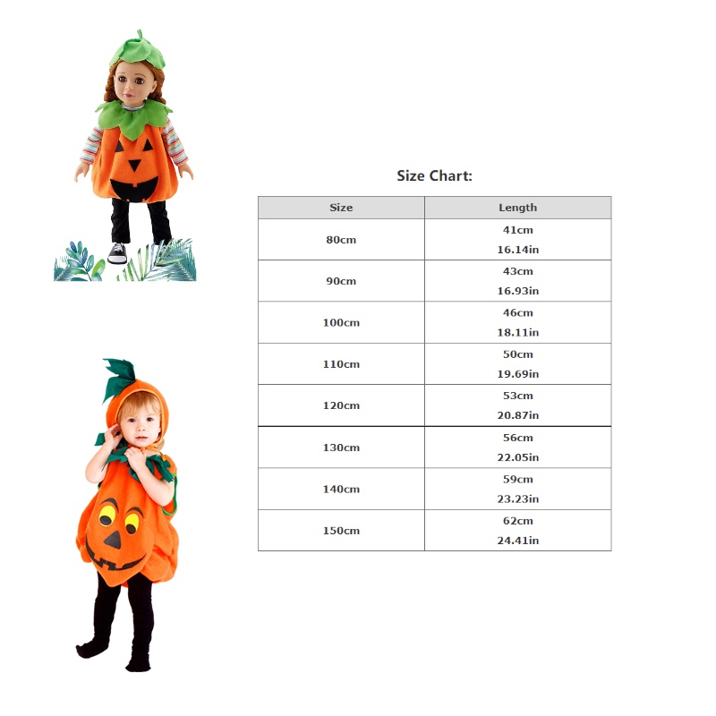 2022 Kid Halloween Pumpkin Costume Toddler Baby Childern Cosplay Girl Boy Fancy Dress gift