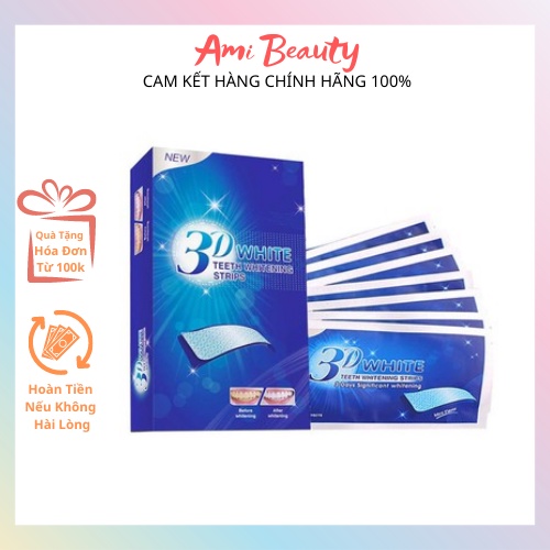 Full hộp 7 miếng dán trắng răng 3D White Teeth Whitening Strips