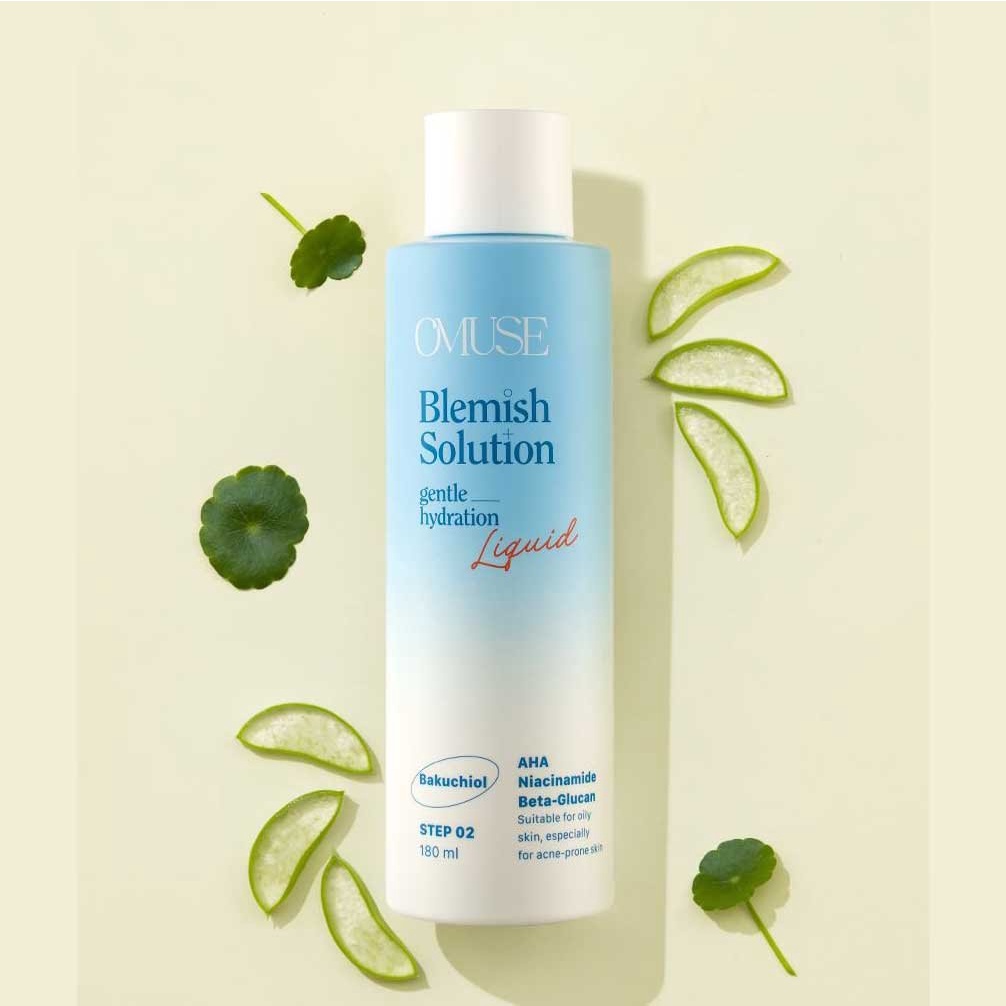 Toner giúp ngừa mụn và cấp ẩm O’Muse Blemish Solution Gentle Hydrating Liquid 180ml