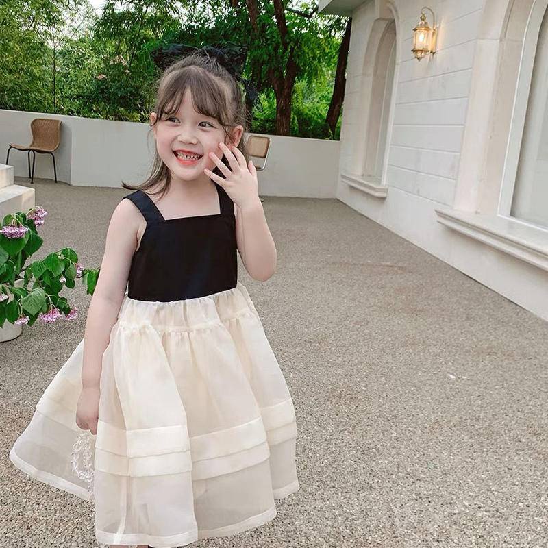 Đầm Hai Dây Mỏng Một Mảnh Thời Trang Xuân Hè Kiểu Mới Cho Bé Gái 5 Tuổi