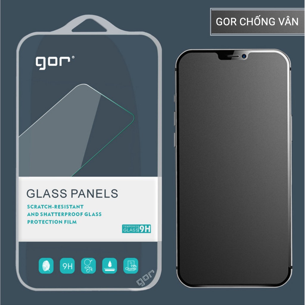 Kính cường lực GOR full màn , chống vân tay AG IP 13 Pro max / 13 / IP 12 Pro max / 12 Mini / 11 / XS Max / XR