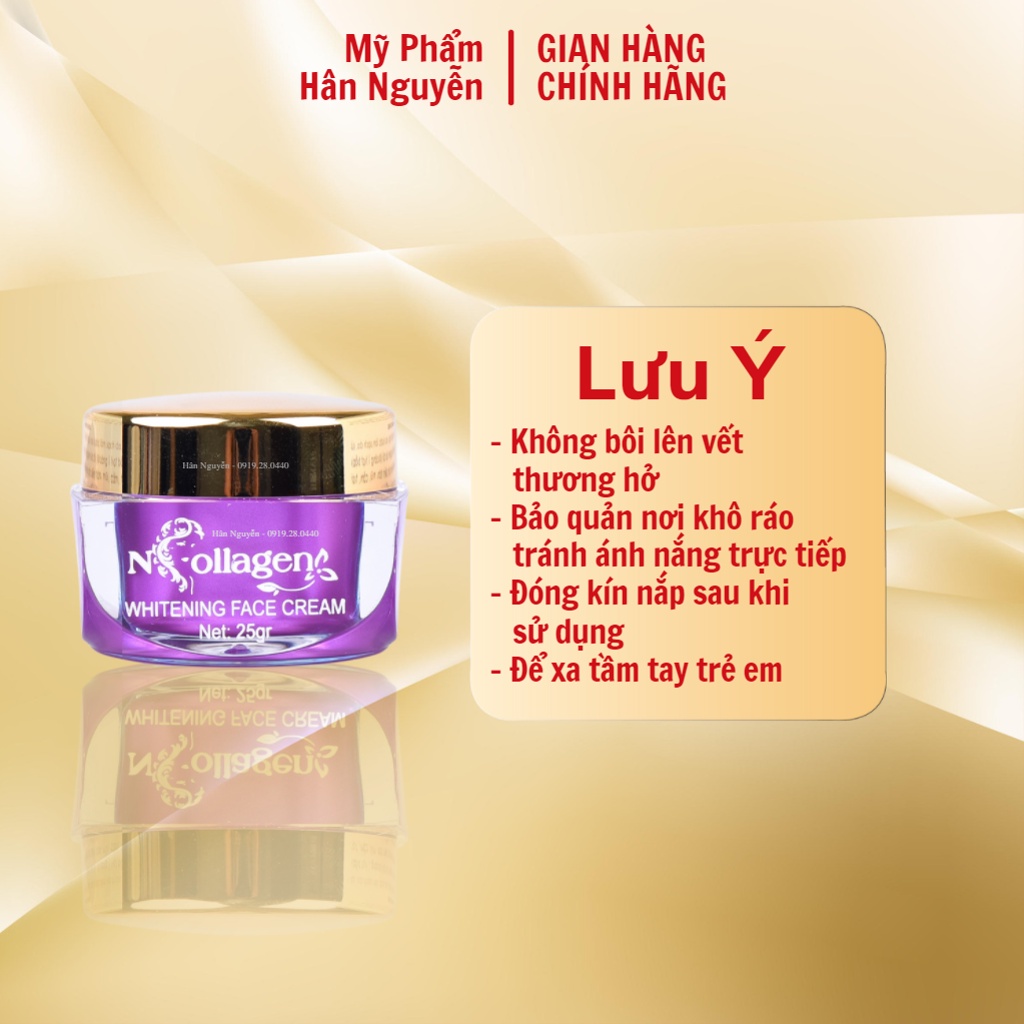 Kem dưỡng trắng da giữ ẩm face tím Ncollagen Hân Nguyễn 25g 8938526572096