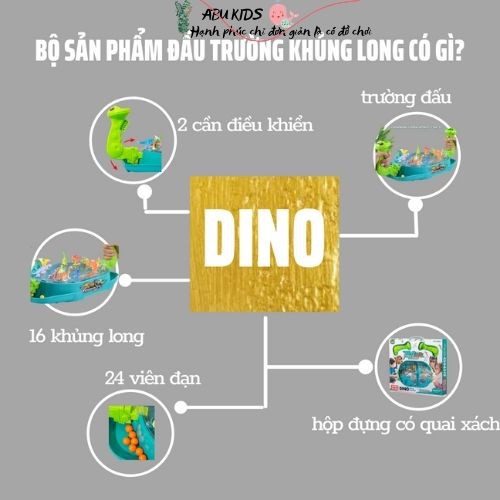 Khủng long DINO đại chiến / Đồ chơi đấu trường khủng long ABUSHOP54