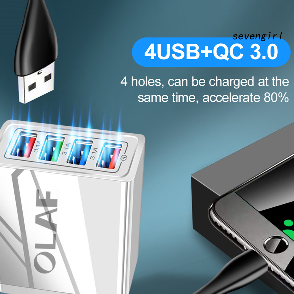 Củ Sạc Nhanh Qc 3.0 4 Cổng Usb