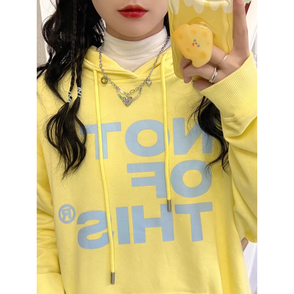 NRVP Áo Hoodie Tay Dài Oversize In Họa Tiết Phong Cách Hàn Quốc Kiểu Mới Cho Nam / Nữ