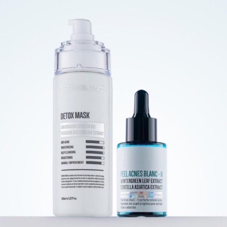 MẪU MỚI COMBO THẢI MẶT VÀ  MỤN DETOX BLANC