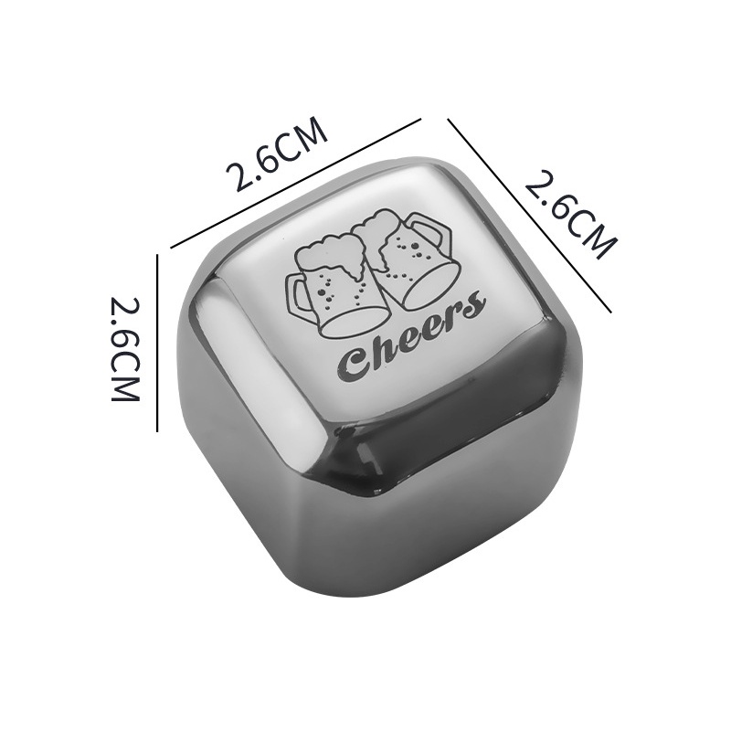 Đá Viên Uống Rượu Bia Bằng Thép Không Gỉ 304 Nhanh Khô Tiện Dụng