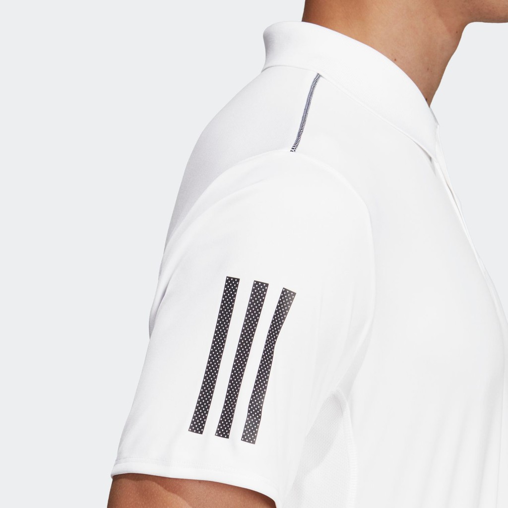 Áo Tennis Polo Adidas nam 3 sọc chính hãng Authentic - Trắng