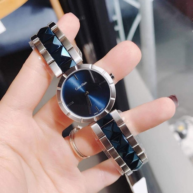 Đồng hồ nữ Calvin Klein K5T33T4N xanh biển