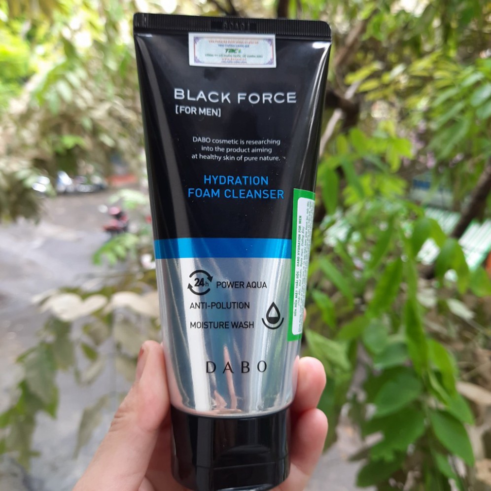 Combo 2 tuýp sữa rửa mặt dành cho nam Dabo BLACK FORCE- For Men Hàn Quốc (120ml/ Tuýp) giúp sạch da, loại bỏ bã nhờn