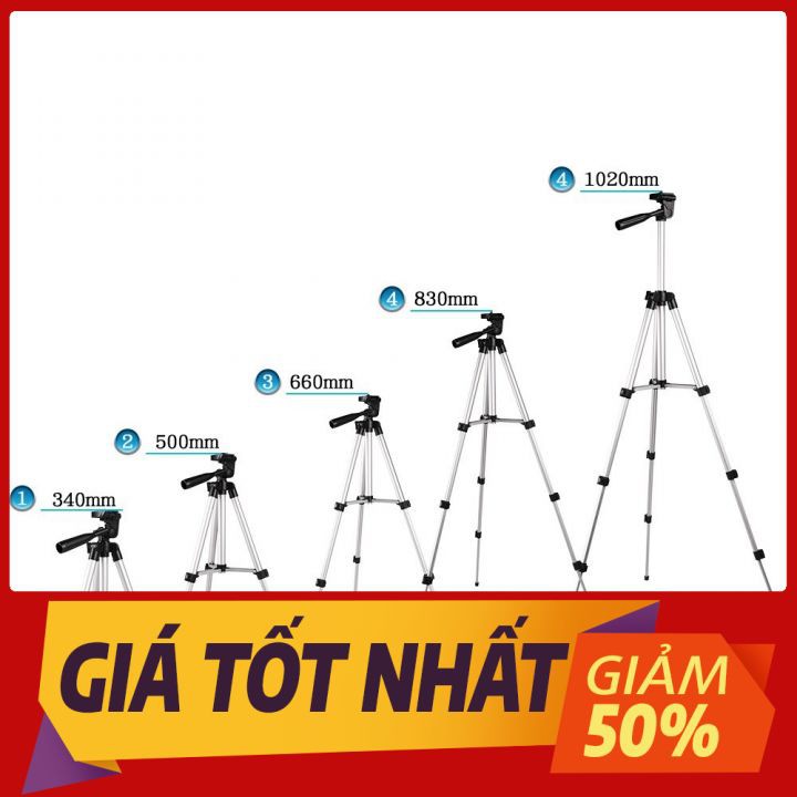 Tripod  TF 3110 chân kê máy ảnh, điện thoại về hàng, chiều dài lên đến 1m. Thích hợp cho các chị livetrime bán hàng ....