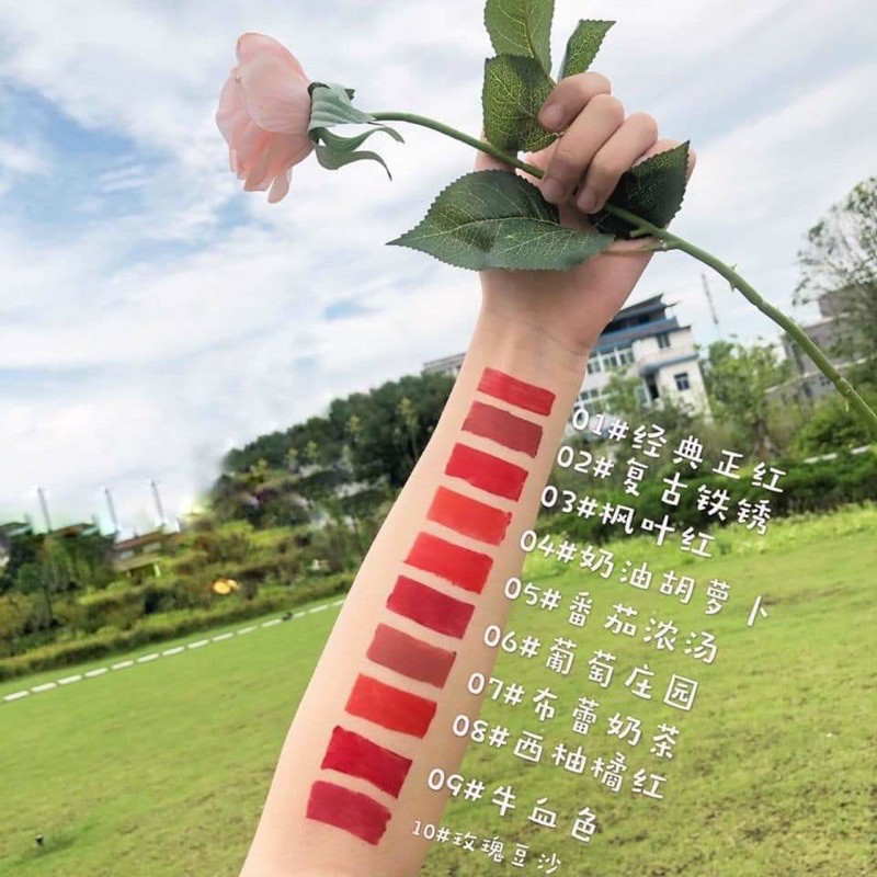 Sét Son kem 10 cây LIPGLOSS  Ershiqui nội địa Trung