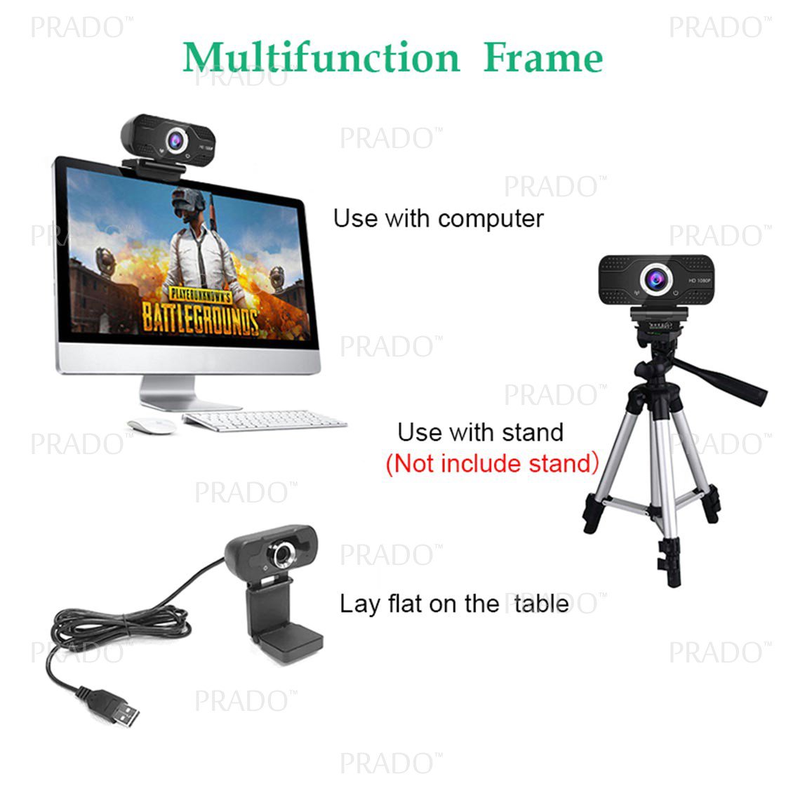 Webcam Hd 1920x1080p 30fps Usb 2.0 Phích Cắm Và Mic Komputer Kamera Cho Máy Tính | BigBuy360 - bigbuy360.vn