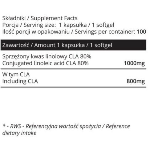 CLA 800 (100 viên) SOWELO NUTRITION-VIÊN UỐNG HỖ TRỢ TRAO ĐỔI CHẤT VÀ CHUYỂN HÓA NĂNG LƯỢNG
