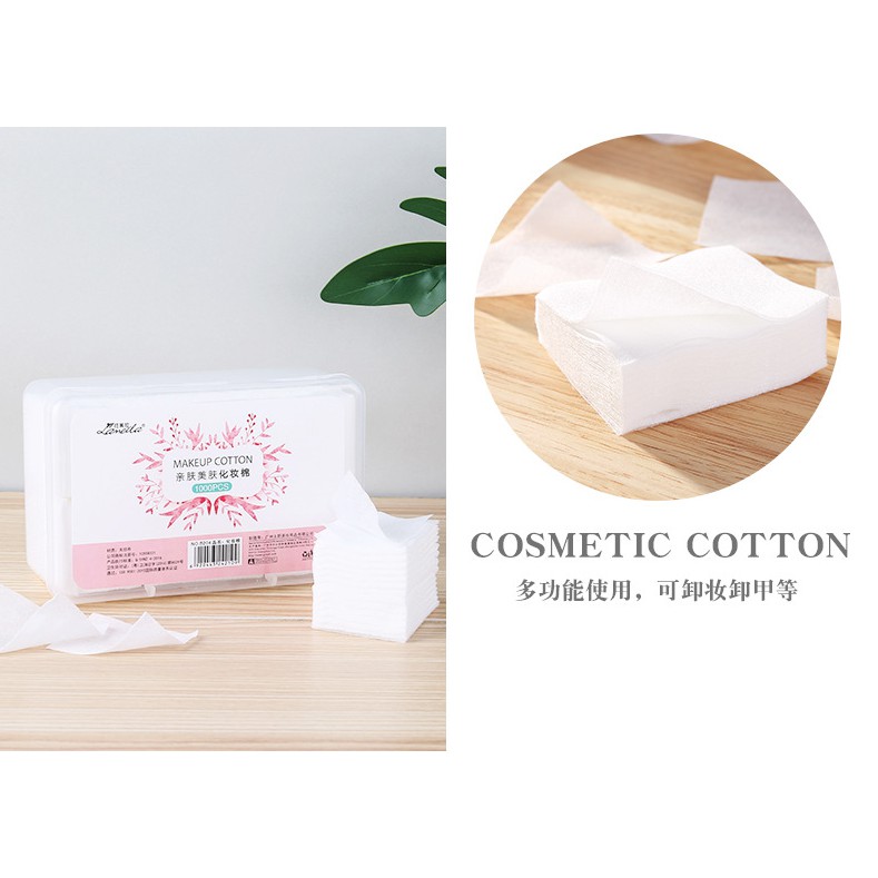 Bông tẩy trang Lameila hộp 1000 miếng | BigBuy360 - bigbuy360.vn