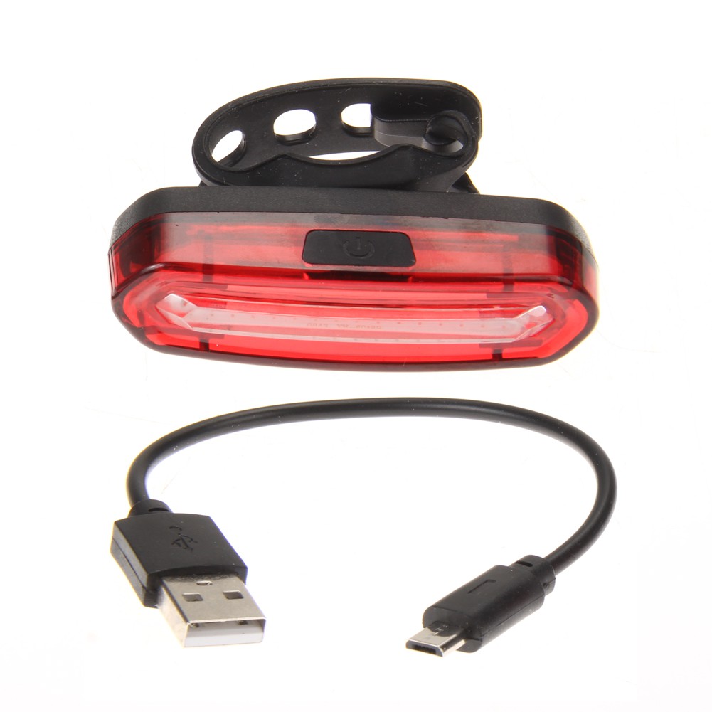 USB Rechargeable COB LED Bicycle Bike Cycling Front Rear Tail Light Lamp