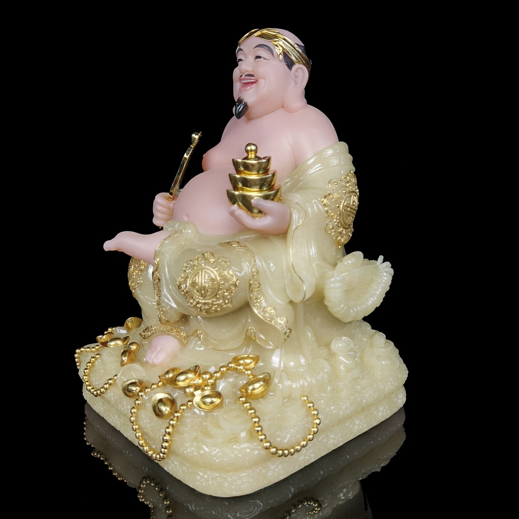 Bộ Thần Tài Thổ Địa Vàng Thạch Anh Bột Đá Cao Cấp mẫu mới cao 20cm-30cm-40cm - SIÊU THỊ PHẬT GIÁO SALA