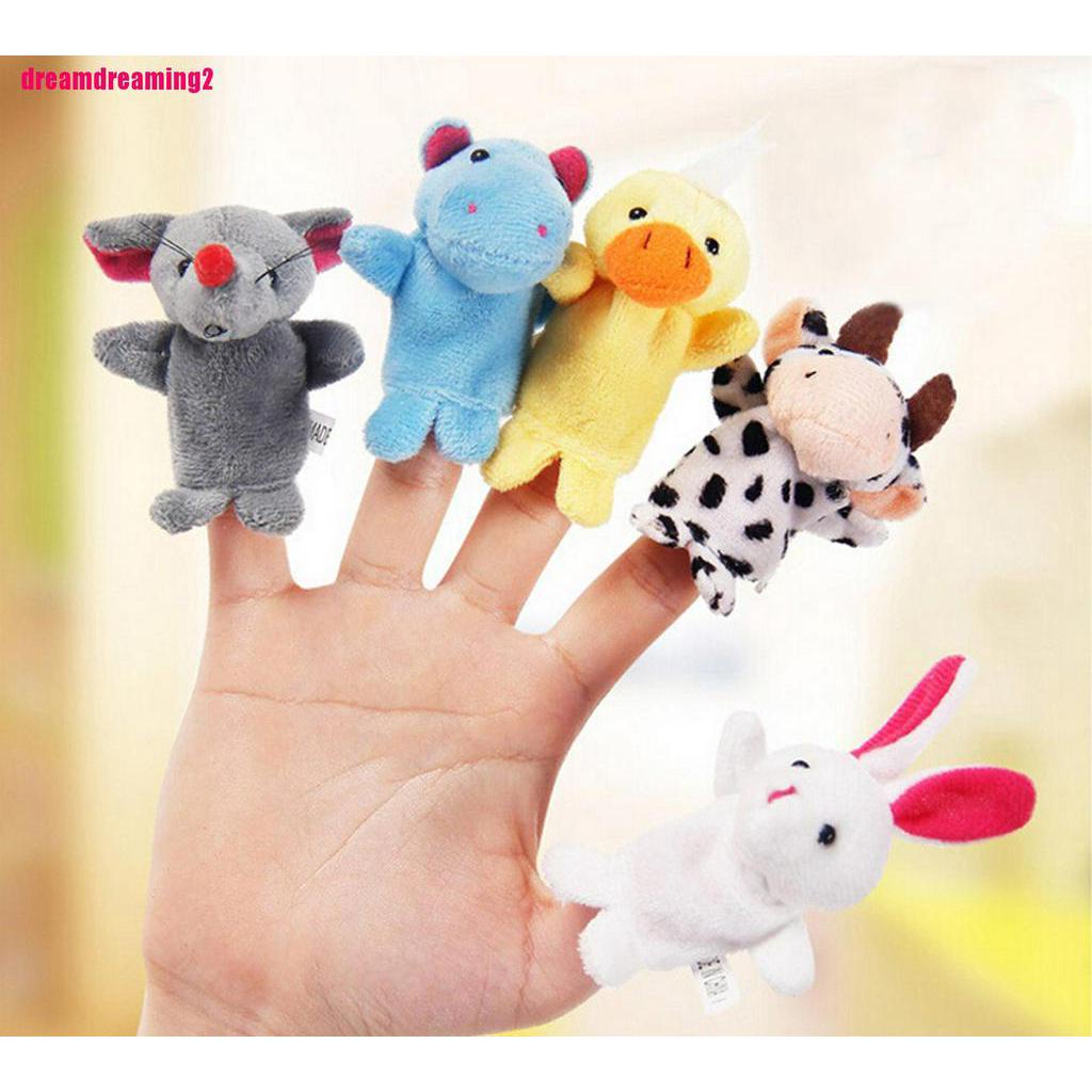 Bộ 10 Rối Bông Đeo Ngón Tay Hình Động Vật Dễ Thương