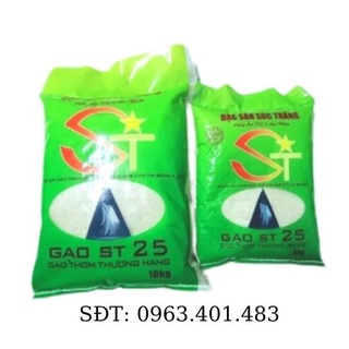 Gạo st25 loại 2 đặc sản sóc trăng bao 5kg, 10kg