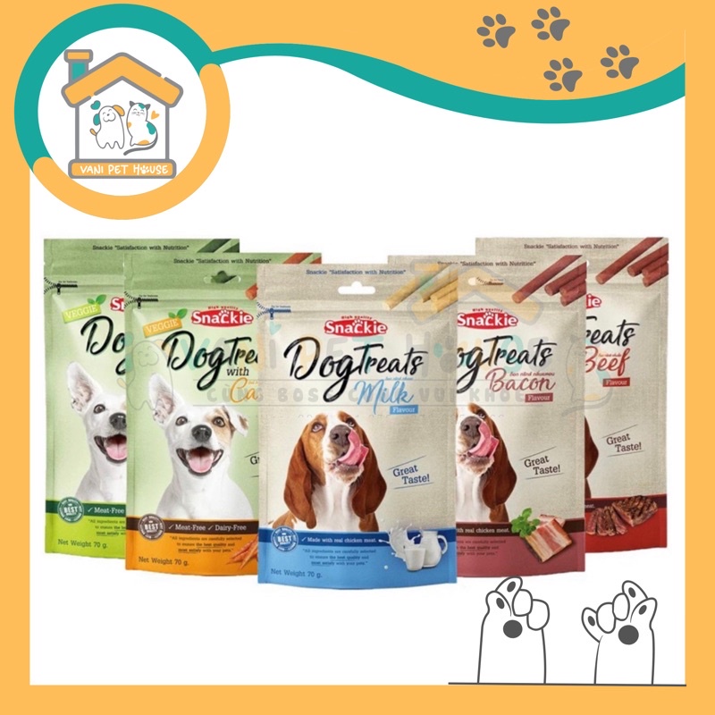 Bánh Thưởng cho chó - Snackie Dog Treats dạng que 70g