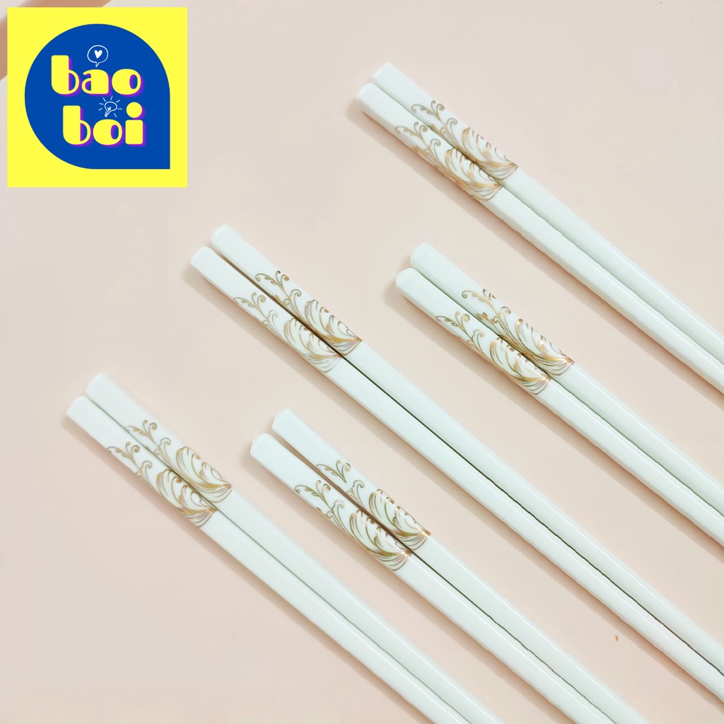 Đũa Gốm Sứ Ceramic Hình Hoa Tinh Tế, Chịu Nhiệt, Chống Ẩm Mốc, Dễ Vệ Sinh
