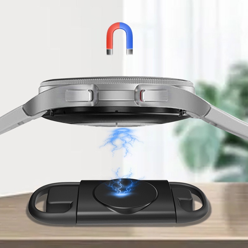 Bộ Đế Sạc Nhanh Không Dây Có Nam Châm Cho Galaxy Iwatch 3 4