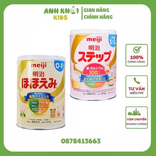 Sữa bột meiji số 0-1 và số 1-3 800gr hàng nội địa nhật