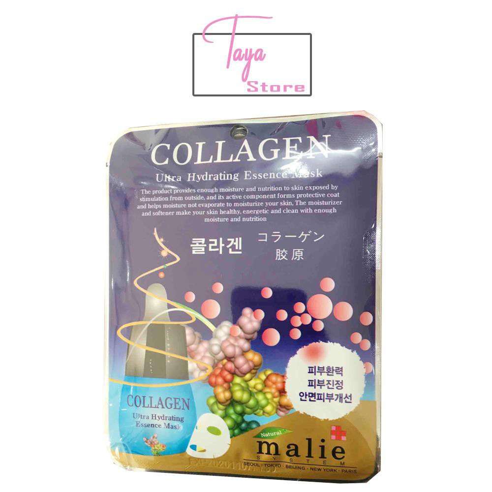 [Bộ 10 chiếc mặt nạ giấy] Collagen Malie Ultra Hydrating Essence Mask - Chính Hãng Hàn Quốc