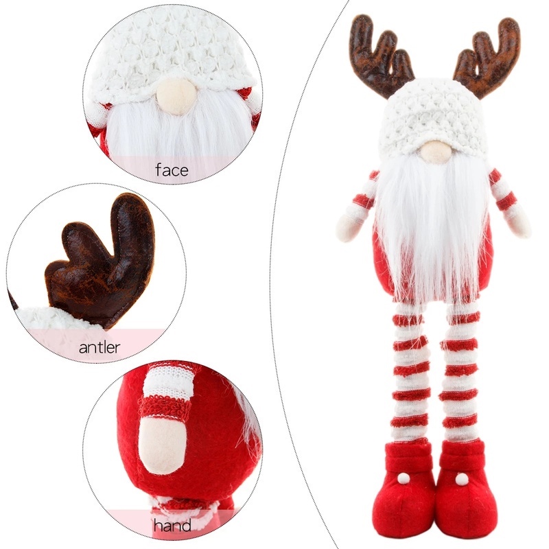 Búp Bê Nhồi Bông Hình Ông Già Noel Dễ Thương Trang Trí Cây Thông Giáng Sinh