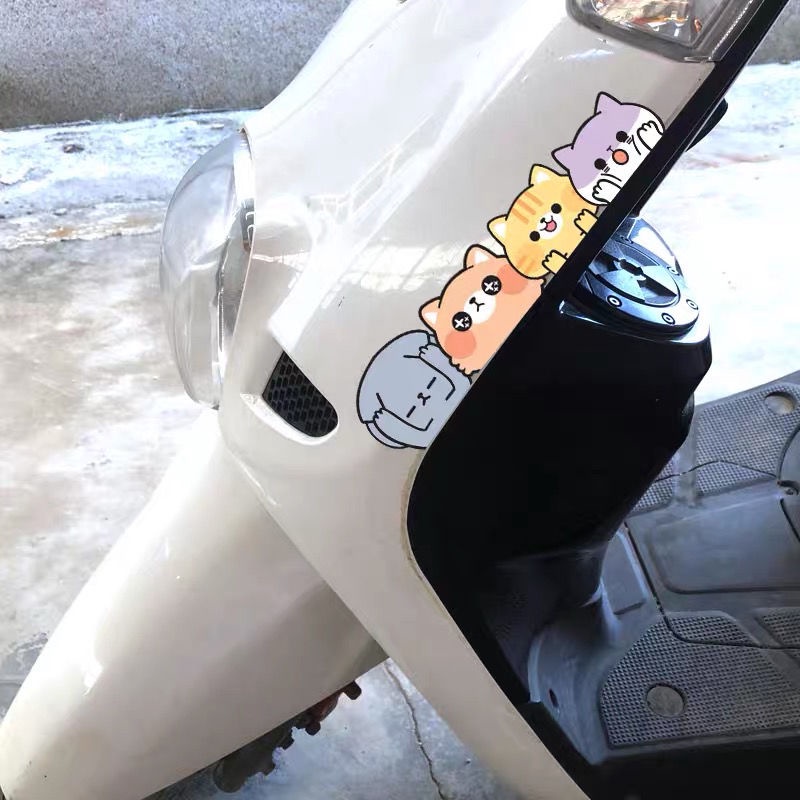 Miếng Dán Trang Trí Chống Trầy Xước Chống Thấm Nước Họa Tiết Mèo Dễ Thương