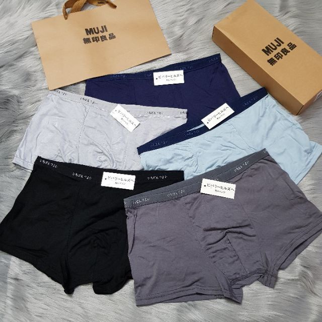 Hộp 5 Quần Lót Boxer Đùi Nam Cotton Siêu Mát Siêu Thấm Hút 45-80kg 100247
