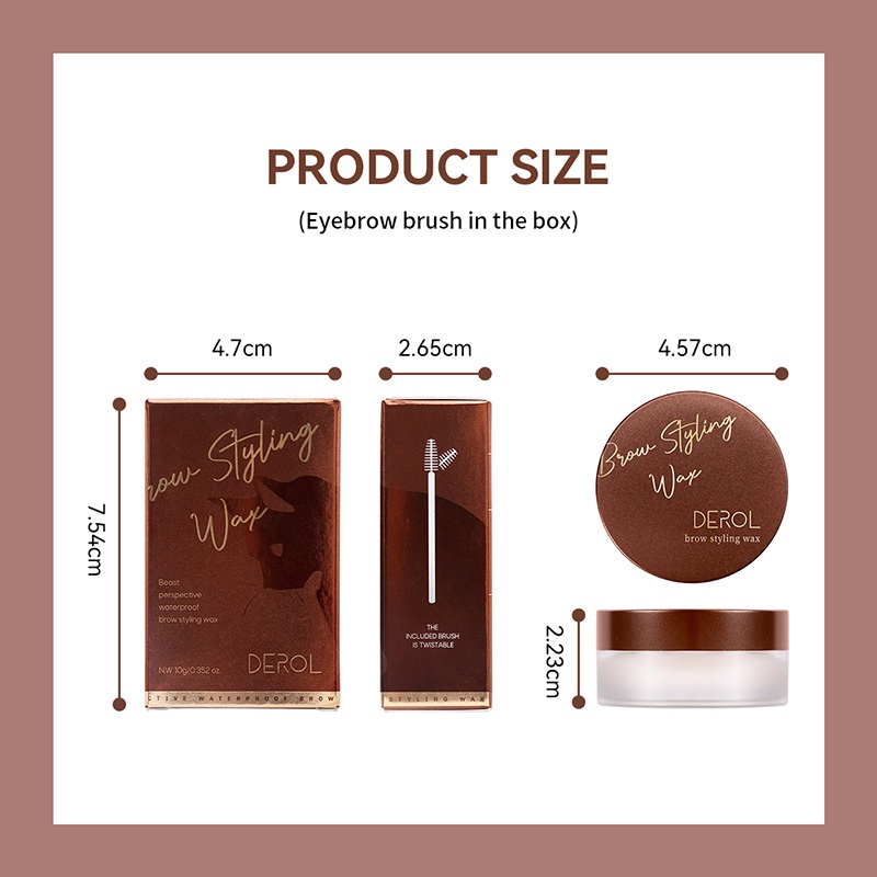 Kem Định Hình Lông Mày 3D Trong Suốt Chống Nước Chống Mồ Hôi Lâu Trôi Tự Nhiên