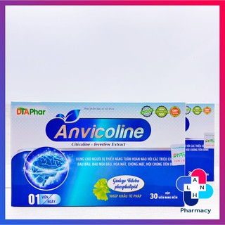 ANVICOLINE (30 viên) - Hỗ trợ hoạt huyết, tăng cường tuần hoàn máu não.