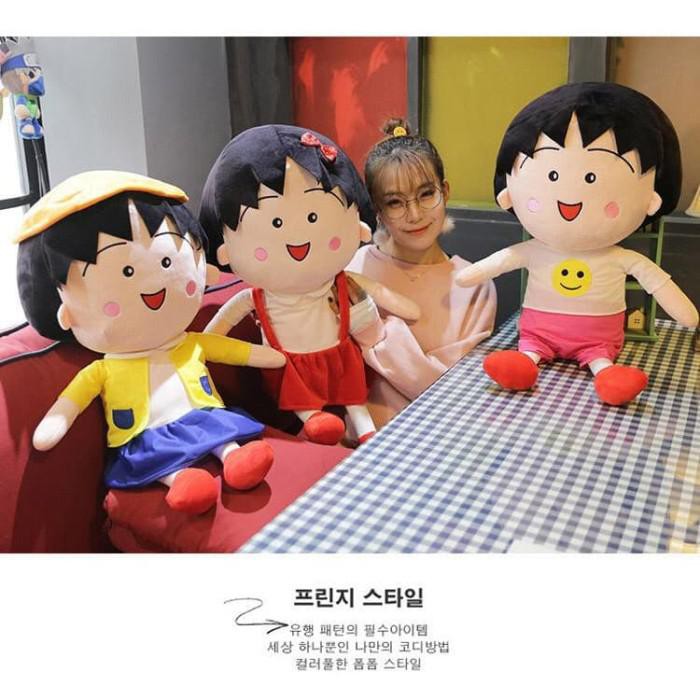 Chibi Mô Hình Búp Bê Maruko Mặc Đồ Trắng Chất Lượng Cao