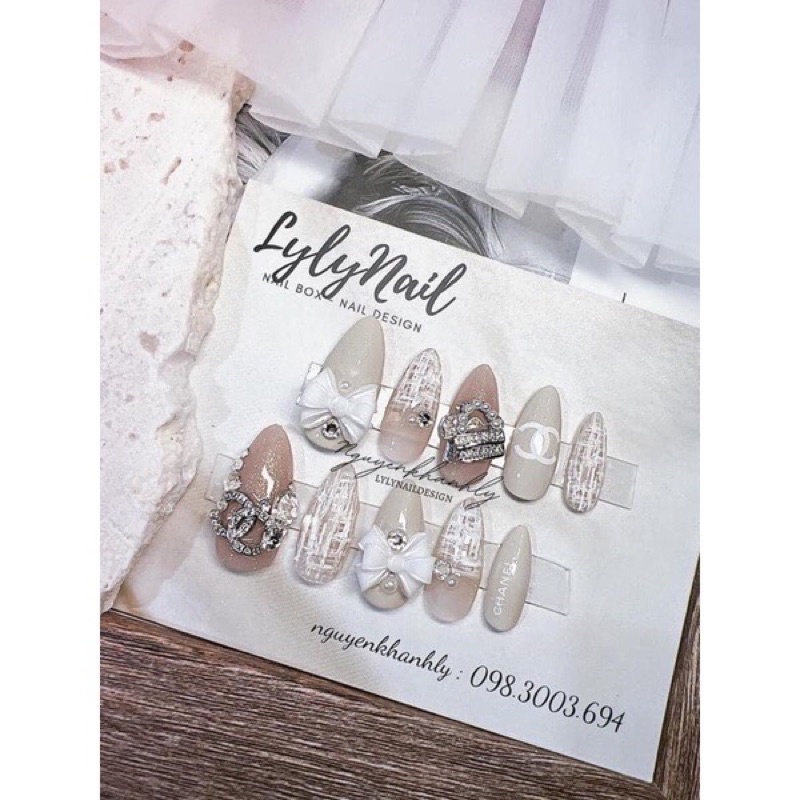 Nơ bột - Nơ mẫu mơi gắn Nail