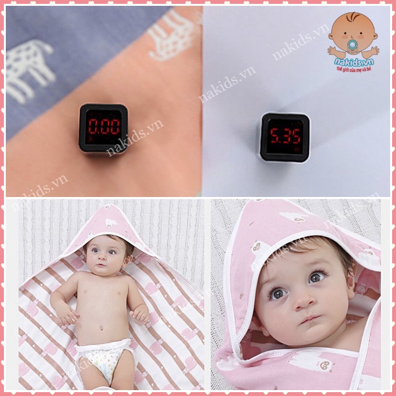 Khăn Tắm, Khăn Ủ Có Mũ 6 Lớp Chất Liệu Cotton Sợi Tre Siêu Mềm Mại - Khăn Đa Năng Có Thể Làm Chăn Hàng Cao Cấp MS99