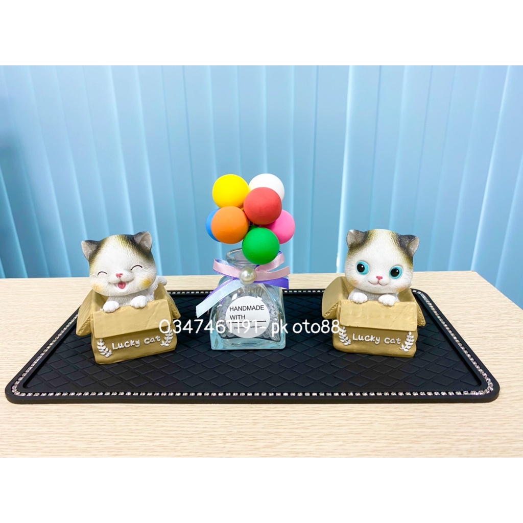 Chú mèo lucky trang trí táp lô xe hơi - phụ kiện decor taplo oto