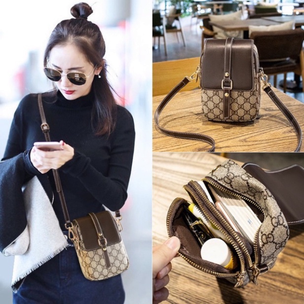 Túi Điện Thoại Đeo Chéo, Giỏ Xách Nữ Nhiều Ngăn in logo MK Thời Trang, SIÊU ĐẸP SIÊU RẺ, ĐI CHƠI,ĐI DẠO CÁ TÍNH MẪU 2022