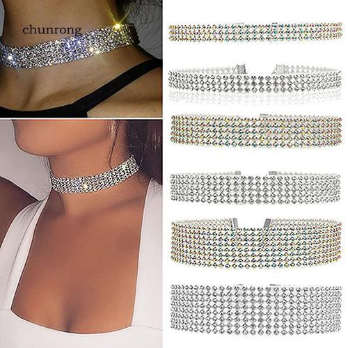 Vòng cổ choker nữ đính đá kim cương nhân tạo cao cấp