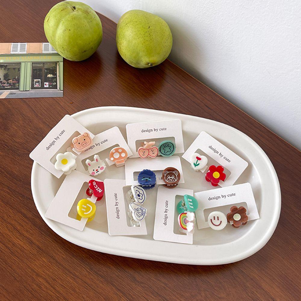 AROMA Kẹp Tóc Hình Móng Vuốt Gấu Bằng Acrylic Thời Trang Hàn Quốc Cho Bé Gái