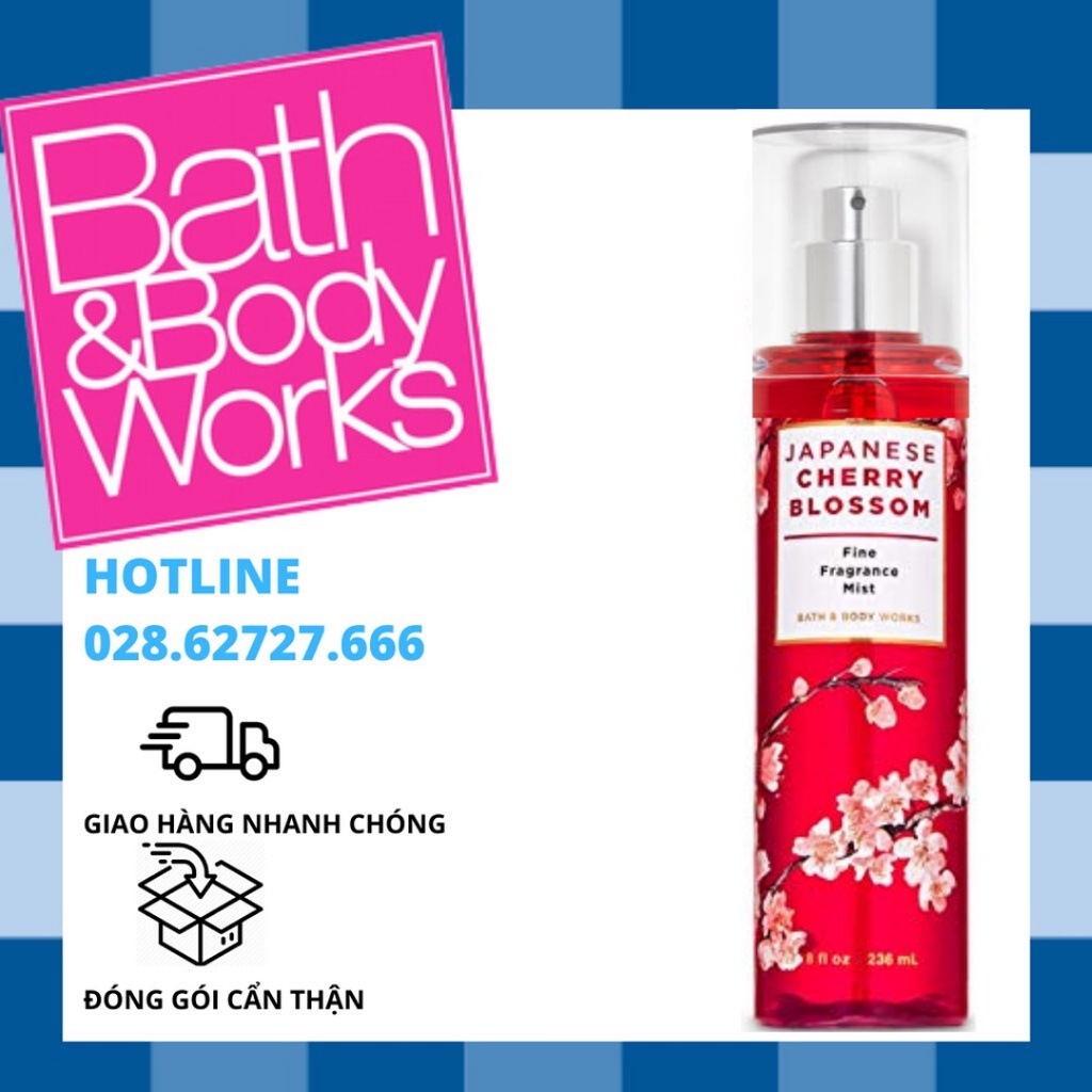 Xịt thơm toàn thân Bath and Body Works Japanese Cherry Blossom Body Mist (236ml)