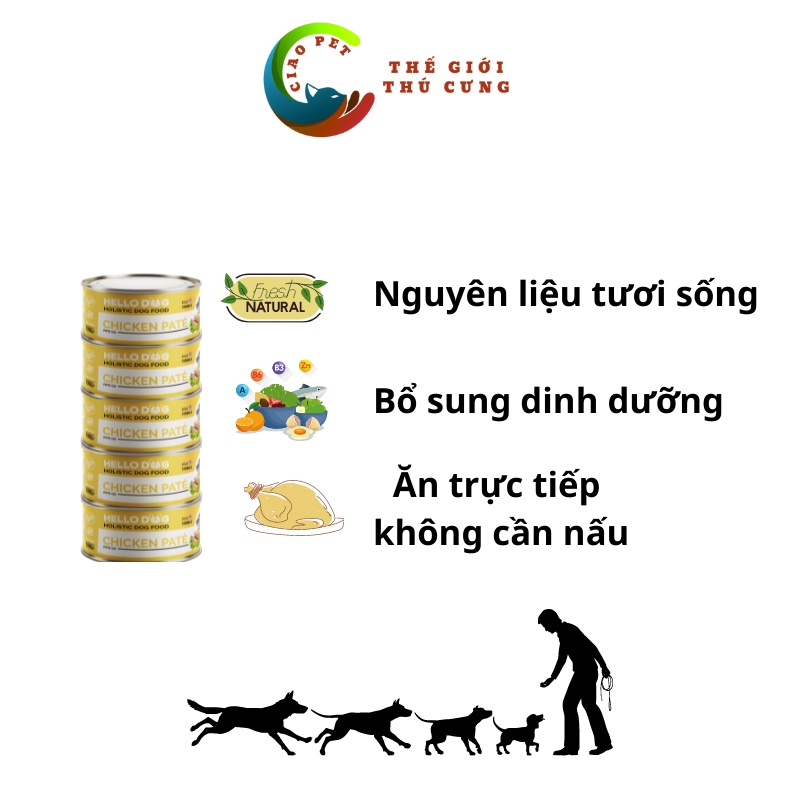 [190g] Pate cho chó Hello Dog - Pate ngon rẻ số 1 Shopee