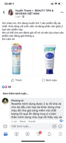 Tẩy da chết Rosette Peeling Gel