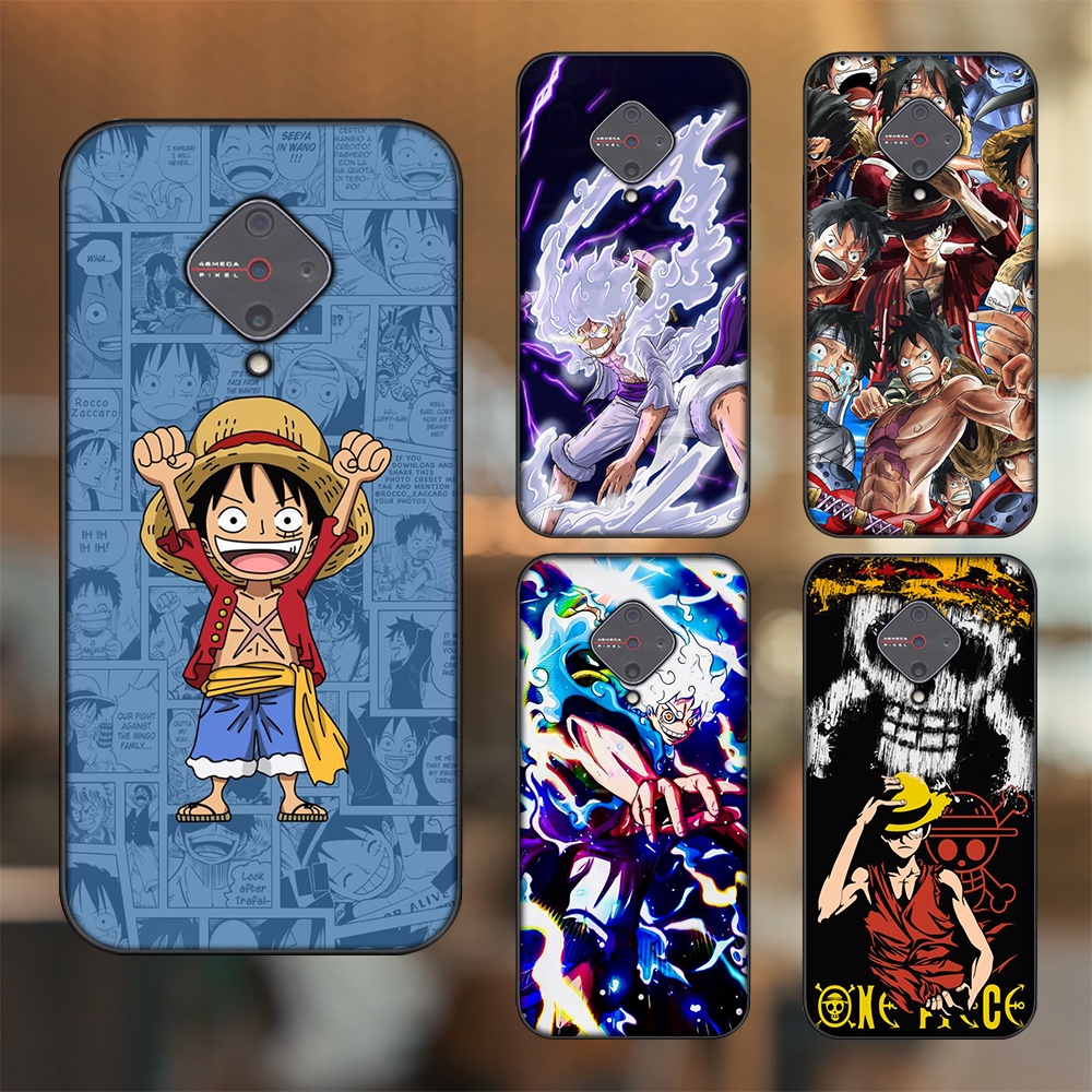 Ốp lưng Vivo S1 Pro viền đen in hình Luffy One Piece