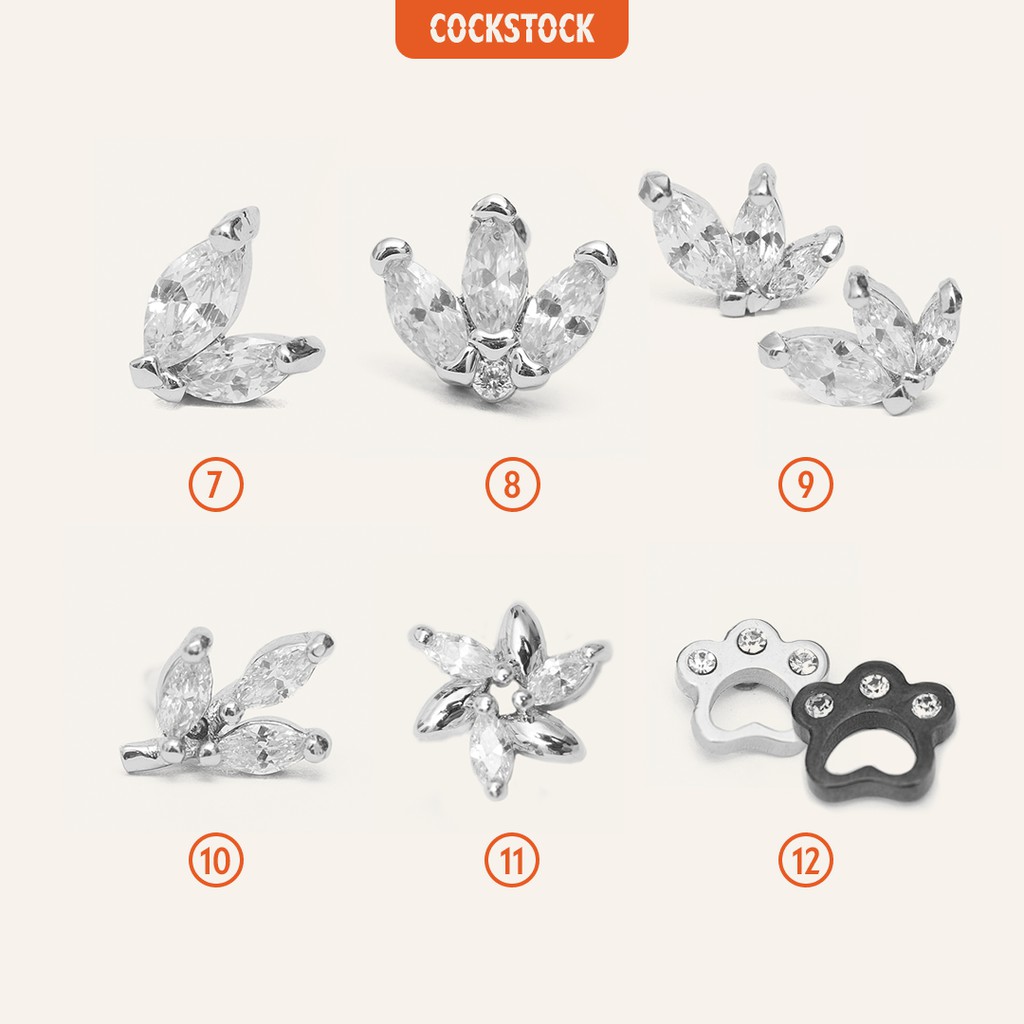 Khuyên tai đá lấp lánh (giá 1 chiếc)